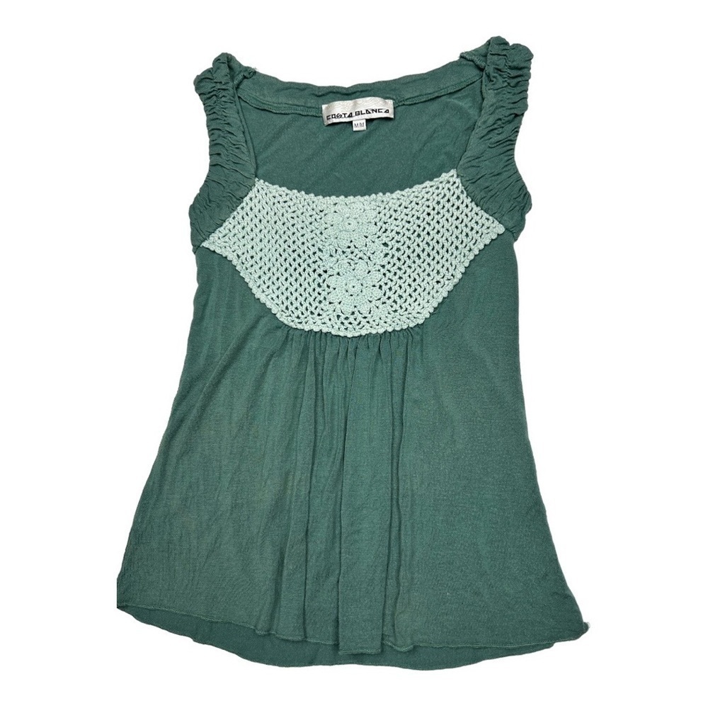 Costa Blanca Crochet Tank Top Size M